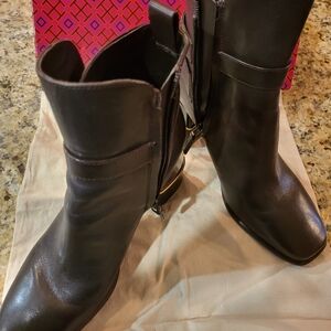 TORY BURCH MULTI LOGO BUCKLE BOOT